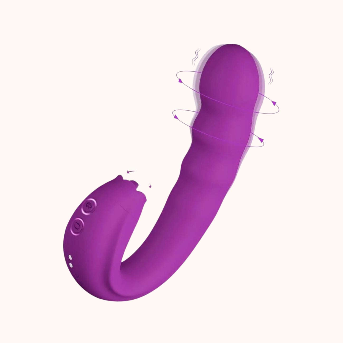 Yonifyer - Roterende g-spot vibrator en clitorislikker - Swirl Girl - Yonifyer