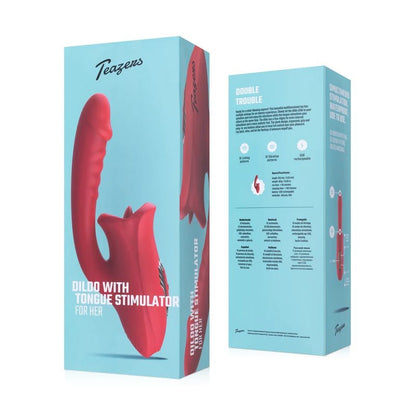 Teazers - Dildo met Clitoris & Tong Stimulator – Teazers Dubbele Vibrator - Yonifyer