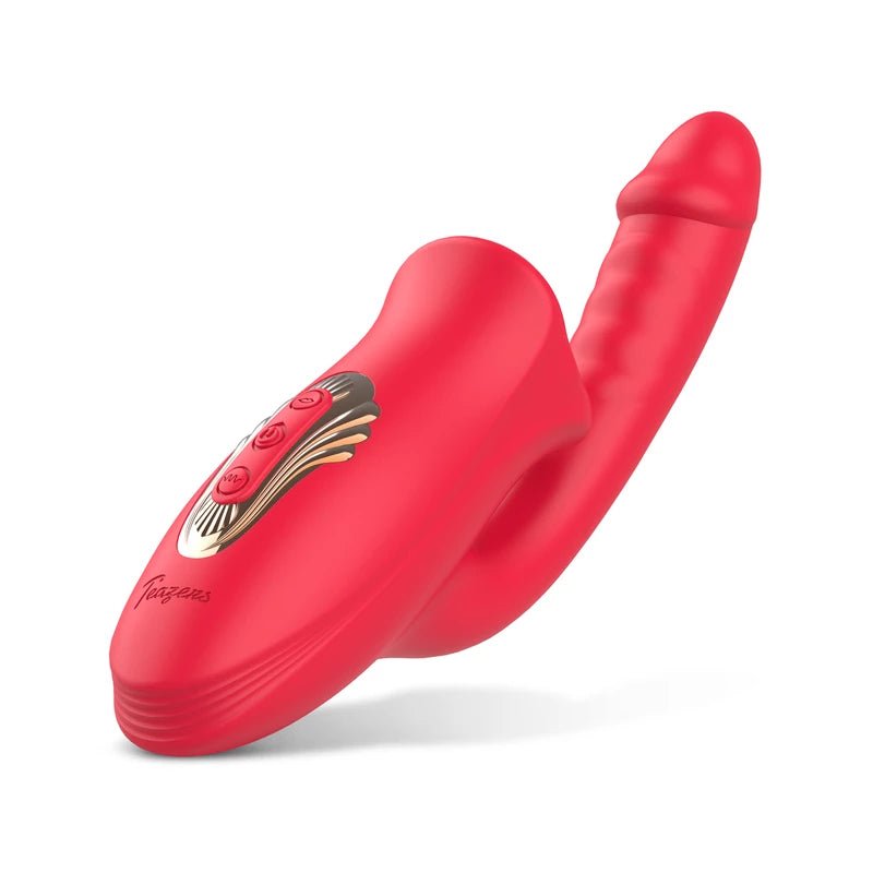 Teazers - Dildo met Clitoris & Tong Stimulator – Teazers Dubbele Vibrator - Yonifyer